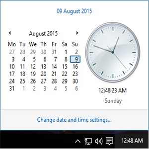 Cách kích hoạt Lịch và Đồng hồ ẩn trên Windows 10 Build 9926