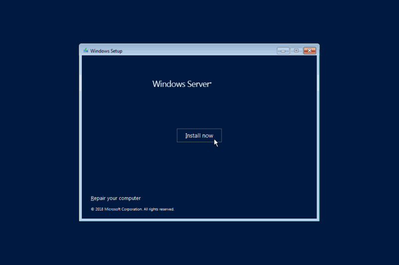 Cai dat Windows Server 2019