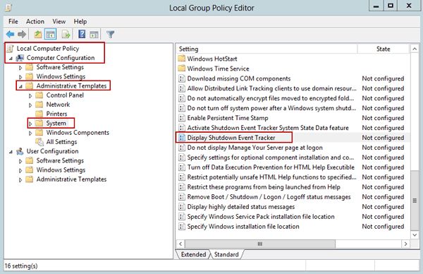 Phần 2: Thiết lập quá trình tắt máy (shutdown) trên Windows Server 2012 nhanh