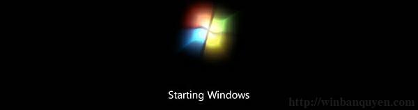 Màn hình khởi động của trình cài đặt Windows 7