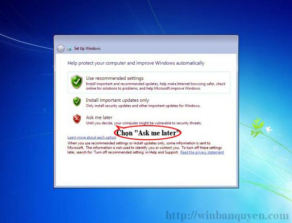 Thiết lập cập nhật vá lỗi và bảo mật cho Windows